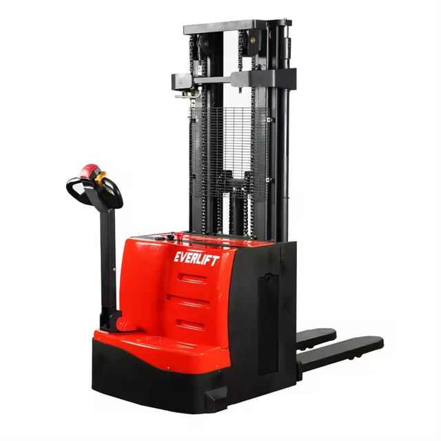 Offres spéciales Everlift 1,2 tonne 1,5 tonne 2 tonnes Mâts duplex à 2 étages Mâts triples à 3 étages Jambes chevauchantes Prix du gerbeur électrique en option